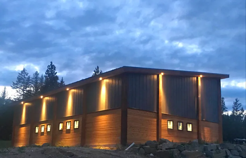 Customized lighting, Barndominium Flathead Montana Style by Built Right in Montana