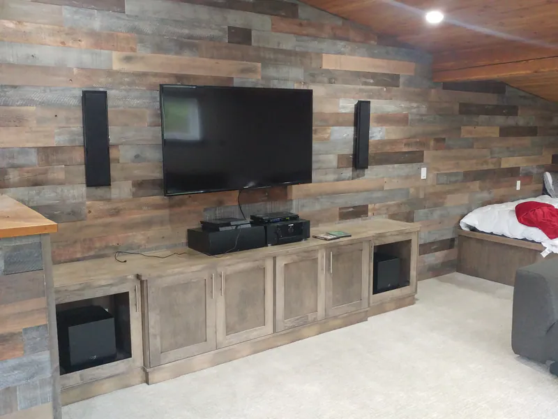 Modern entertainment, rustic appeal, Barndominium Flathead Montana Style by Built Right in Montana