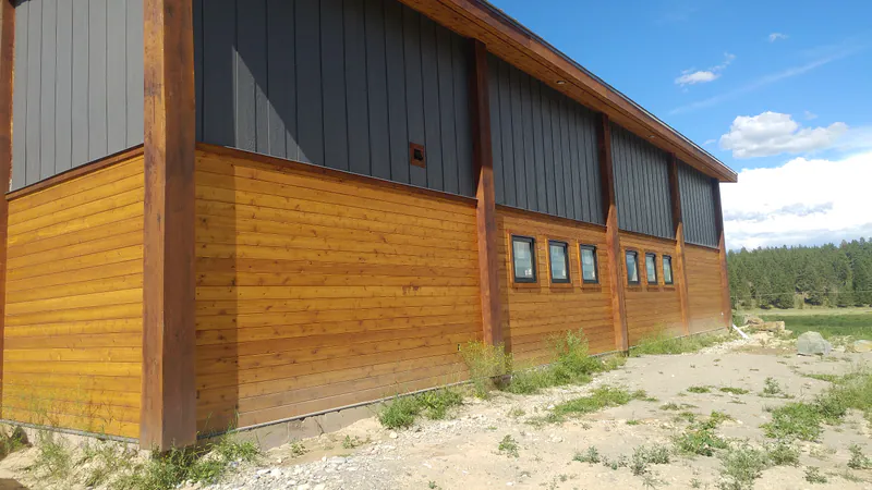 Wood and metal elegance, Barndominium Flathead Montana Style by Built Right in Montana