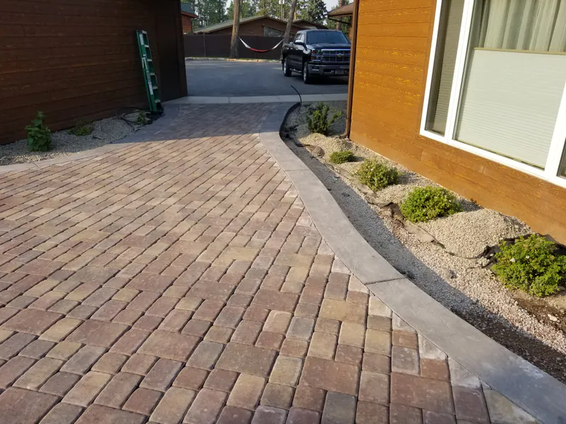 Flathead cobblestone sidewalks, Flathead Lake Luxury Remodel by Built Right in Montana