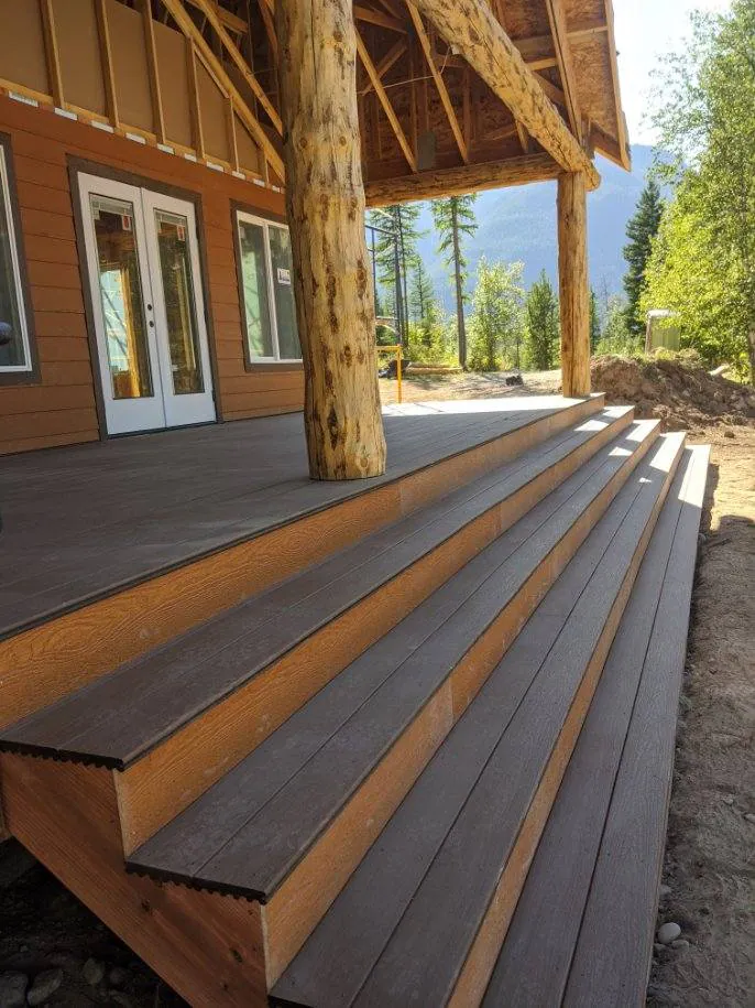 Custom stair access, Glacier Park Retreat by Built Right in Montana