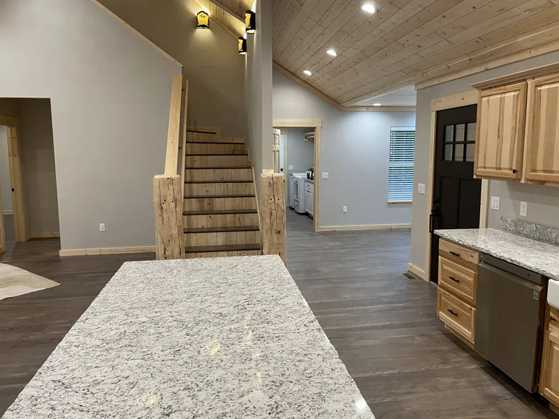 Montana log accents, Glacier Park Retreat by Built Right in Montana