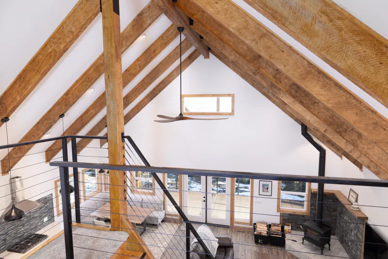 A custom timber-frame home built in the Flathead Valley