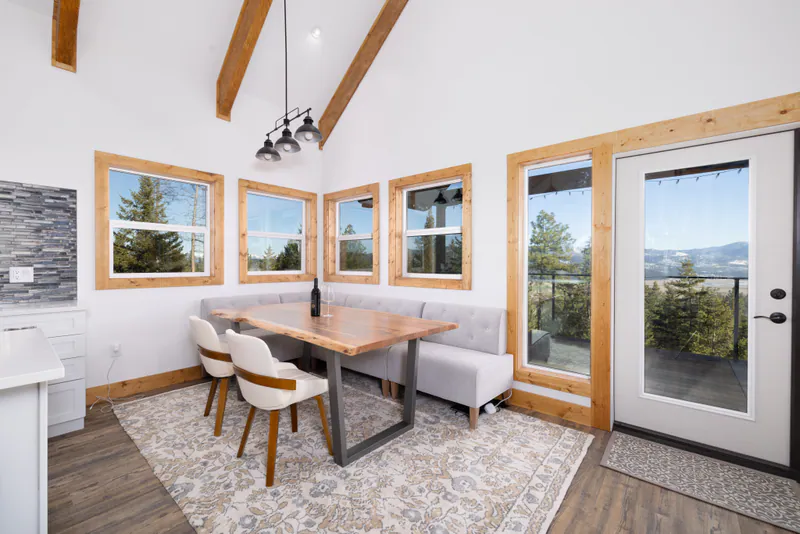 Flathead dining with a view, Kalispell Montana Mountain Views by Built Right in Montana