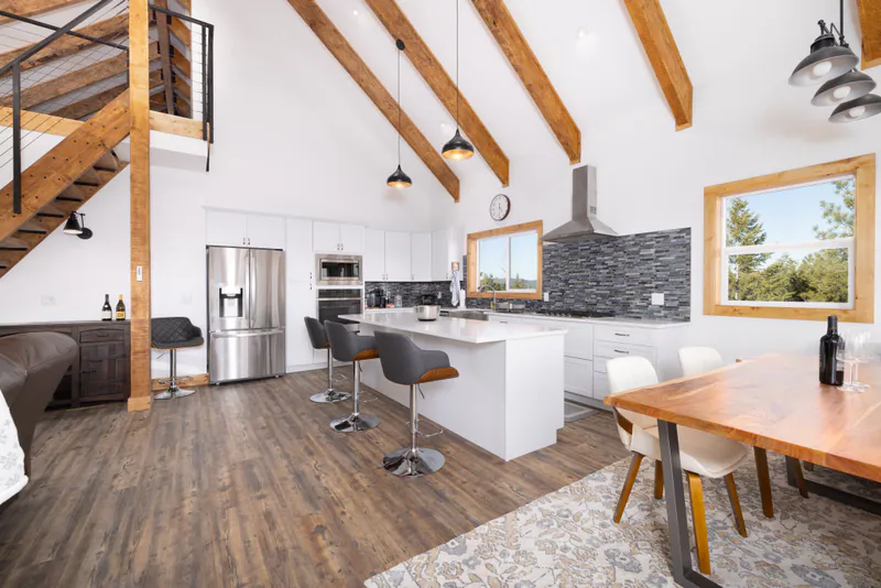 Timbers, LVP, quartz and custom tile, Kalispell Montana Mountain Views by Built Right in Montana