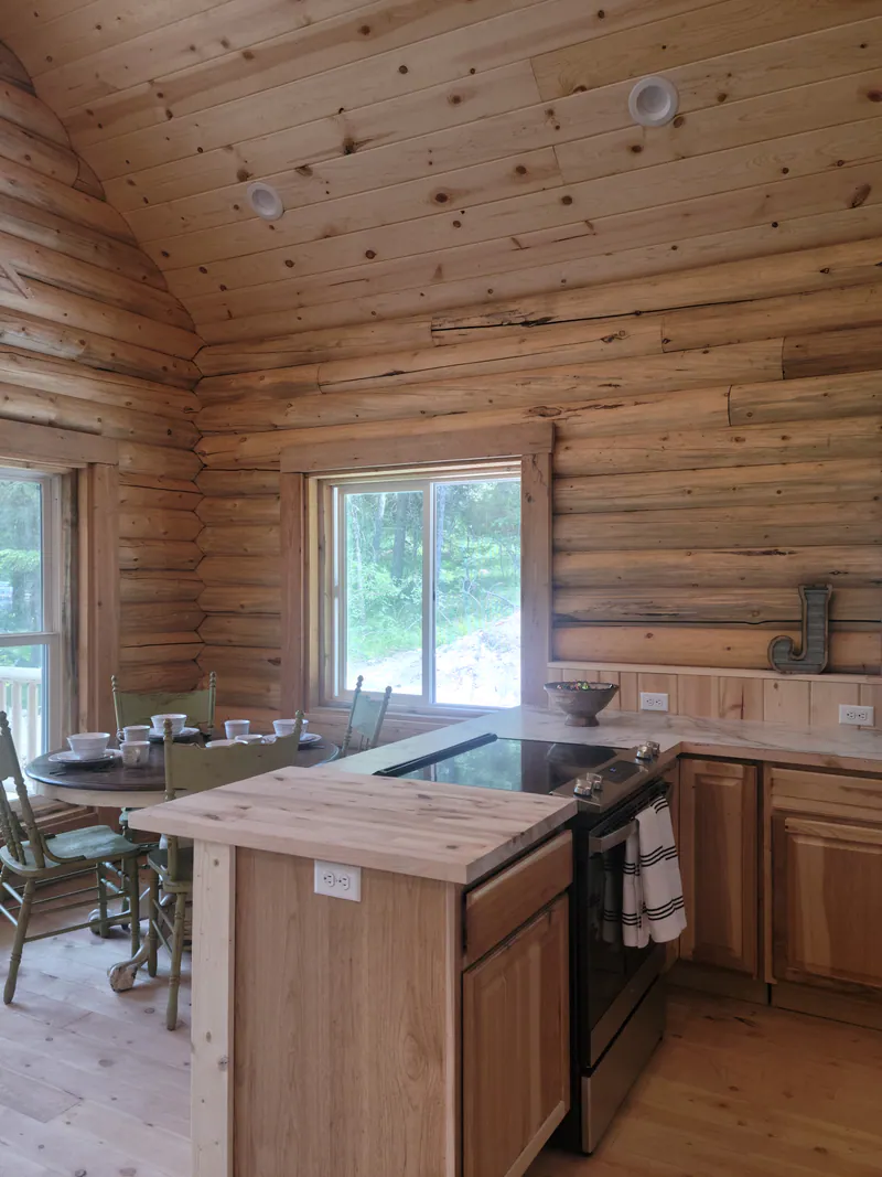 Log cabin breakfast, Montana Luxury Log Cabin by Built Right in Montana