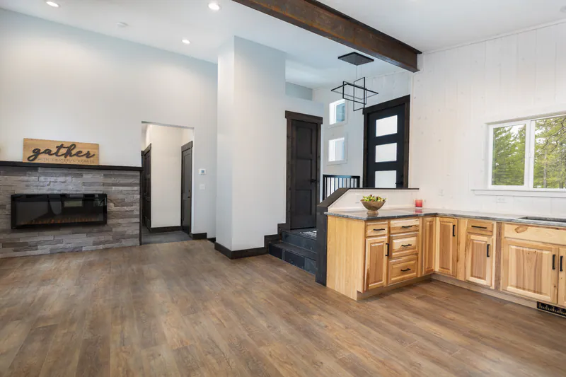 A grand entry, planned as the first thing you walk into, by Built Right in Montana