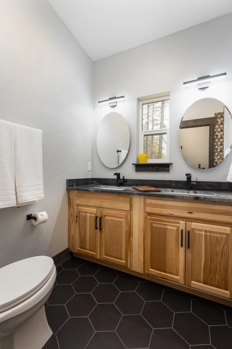 Great views from the bathroom, Modern Living Montana Built by Built Right in Montana