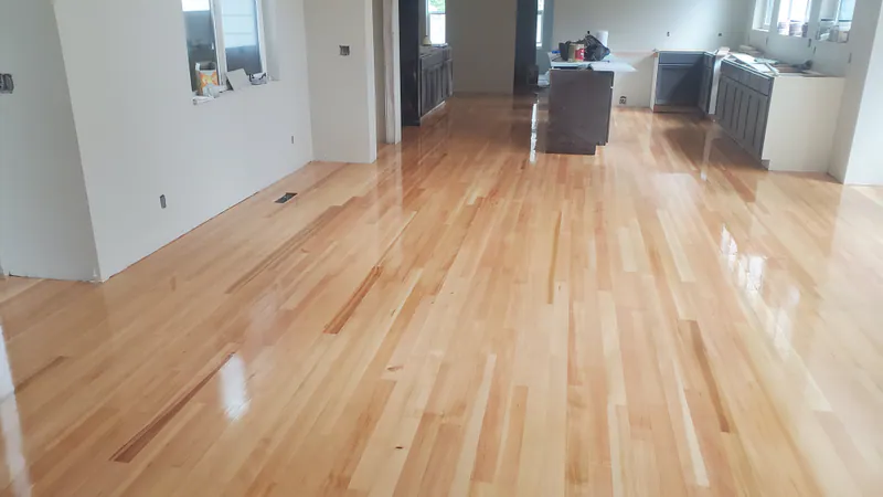 Pacific pine flooring, Secluded Flathead Montana Luxury by Built Right in Montana