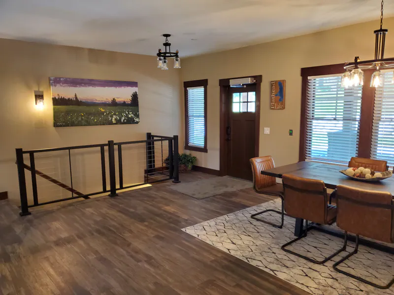 The dining room off the entry, the Reese family home by Built Right in Montana